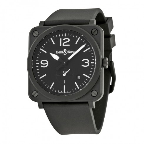 Bell and Ross Aviation Black Dial Matt Black Ceramic Men's Watch BLRBRS-BL-CEM watches