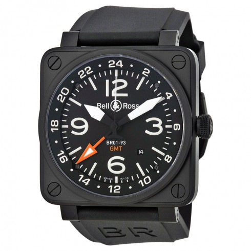 Bell and Ross Aviation GMT Black Dial Automatic 46MM Men's Watch BR-01-93-GMT watches