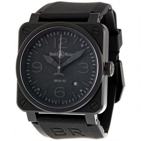 Bell and Ross Aviation Phantom All Black Dial Automatic 42MM Men's Watch BR-03-92-PHANTOM watches