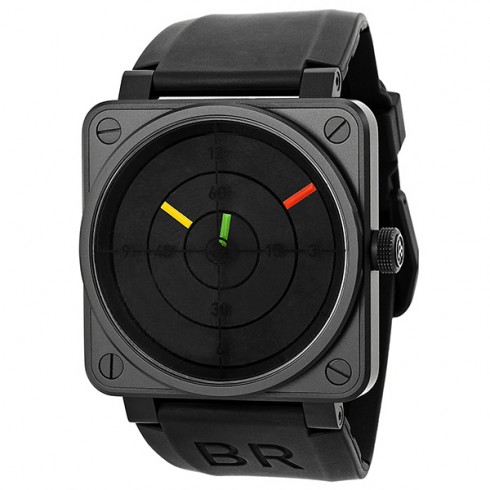 Bell and Ross Aviation Radar Black Dial Black PVD Stainless Steel Rubber Automatic Men's Watch BR0192RADAR watches