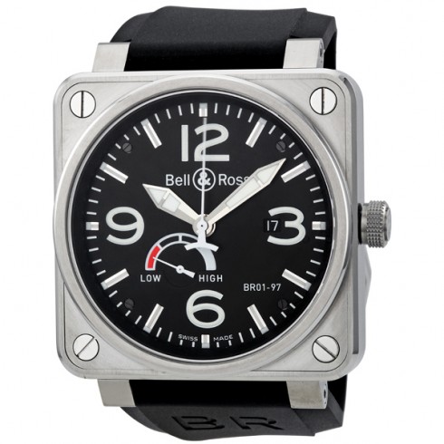 Bell and Ross Aviation Reserve De Marche Black Dial Men's Watch BR01-97-STEEL watches