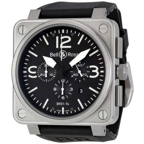 Bell and Ross Black Dial Automatic Chronograph Men's Watch BR0194-BL-ST watches