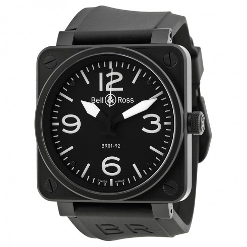Bell and Ross Black Dial Stainless Steel Men's Watch BR0192-BL-CA watches