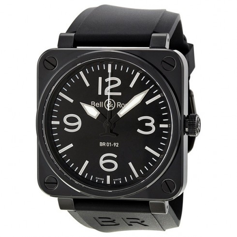 Bell and Ross BR 01 Instrument Automatic Black Dial Men's Watch BR0192-BL-CER-SRB watches