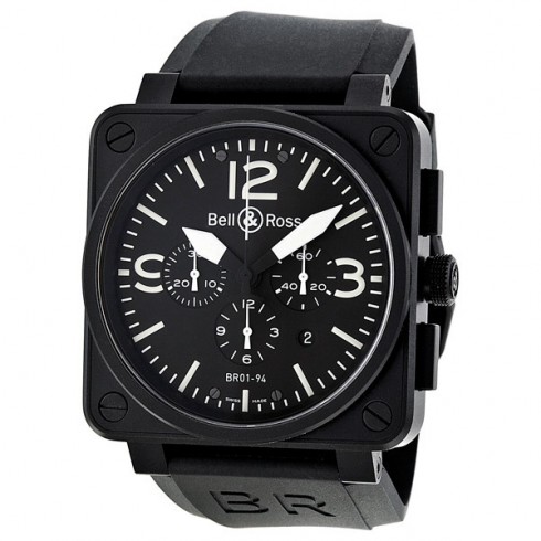 Bell and Ross Carbon Chronograph Black Dial Stainless Steel Men's Watch BR0194-BL-CA watches