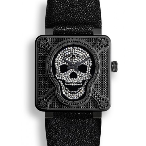 Bell and Ross Diamond Dial Black Titanium Automatic Men's Watch BR0192-AIRBOR-FLD watches