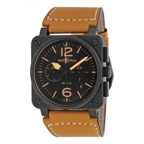 Bell and Ross Instrument Heritage Black Dial Chronograph Automatic 42MM Men's Watch BR-03-94-HERITAGE watches
