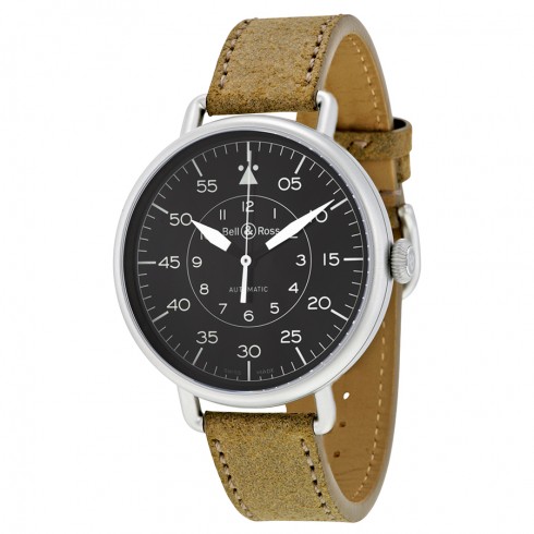 Bell and Ross Military Black Dial Distressed Leather Strap Automatic Men's Watch BRWW192-MIL watches