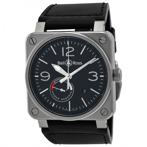 Bell and Ross Officer Automatic Black Dial Black Leather Men's Watch BR0397-BL-SI-SCA watches