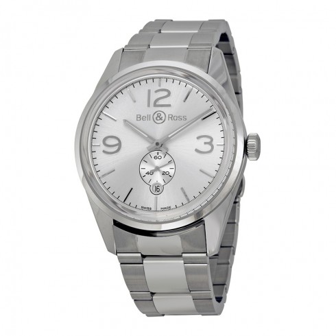Bell and Ross Officer Automatic Silver Dial Stainless Steel Men's Watch BR123-WH-ST-SS watches