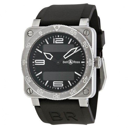 Bell and Ross Type Aviation Black Dial Steel Case Men's Watch 03-TYPE-AVI-ST watches