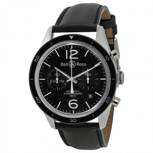 Bell and Ross Vintage Automatic Chronograph Black Dial Men's Watch BRG126-BL-BE/SCA watches