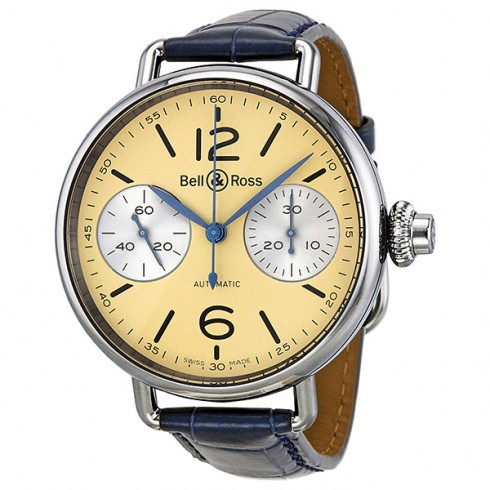 Bell and Ross Vintage Monopusher Chronograph Automatic Ivory Dial Men's Watch BRWW1-MONO-IV watches