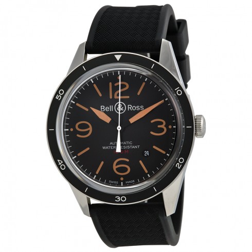 Bell and Ross Vintage Sport Black Dial Black Rubber Men's Watch RBRV123-ST-HER-SRB watches