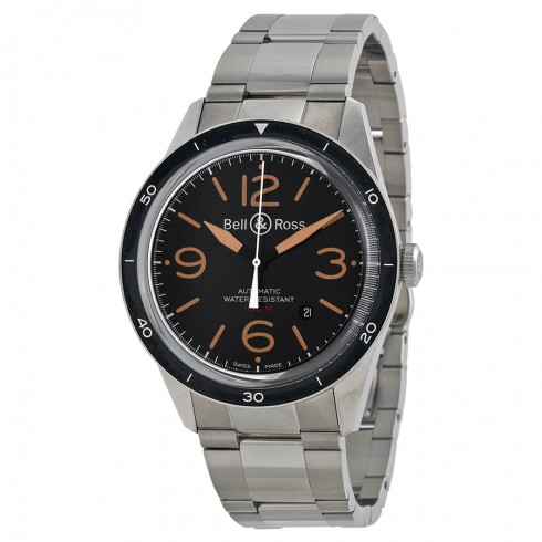 Bell and Ross Vintage Sport Black Dial Stainless Steel Men's Watch BRV123-ST-HER-SST watches