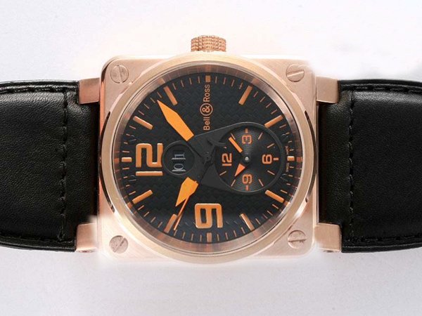 Bell Ross BR01-92 BR01-92-BD-B-V-27 Black Dial Automatic Stainless Steel with Rose Gold Bezel Watch watches