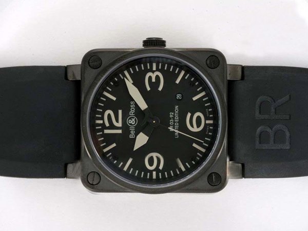 Bell Ross BR01-92 BR01-92 Black 42x42mm Black Dial PVD Case Watch watches