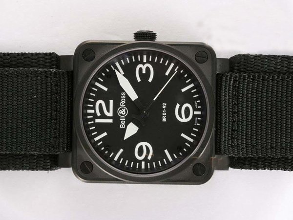 Bell Ross BR01-92 BR01-92 Black PVD Case Black Dial Square Watch watches