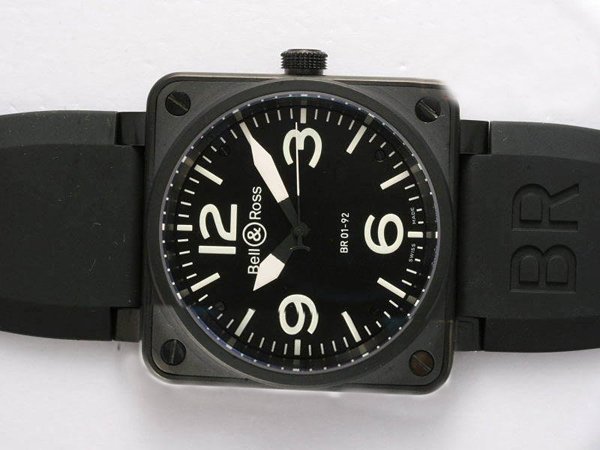 Replica Bell Ross BR01-92 BR01-92 Black Square Midsize Automatic Watch Watch