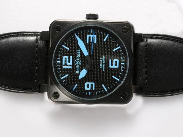 Bell Ross BR01-94 Limited editions BR01-92 Blue Rubber Midsize PVD Bezel Automatic Watch watches