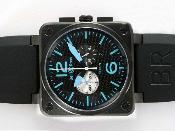 Bell Ross BR01-94 Limited editions BR01-92 Blue Rubber Oval PVD Case Watch watches