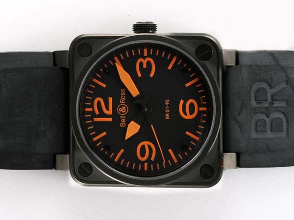 Bell Ross BR01-94 Limited editions BR01-92 Orange Automatic Square Black Dial Watch watches