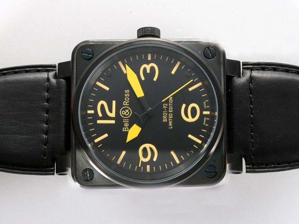 Bell Ross BR01-94 Limited editions BR01-92 Orange Leather 46x46mm Automatic Watch watches