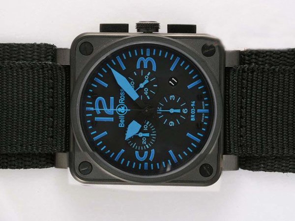 Bell Ross BR01-94 Limited editions BR01-94 Blue PVD Case Square Black Dial Watch watches