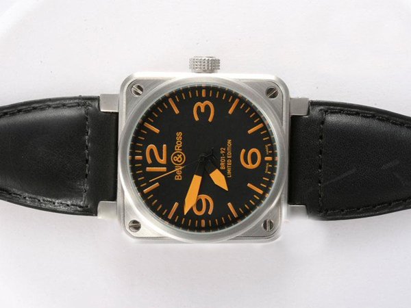 Bell Ross BR01-94 Titanium BR01-94 Titanium Orange Automatic Stainless Steel Bezel Watch watches