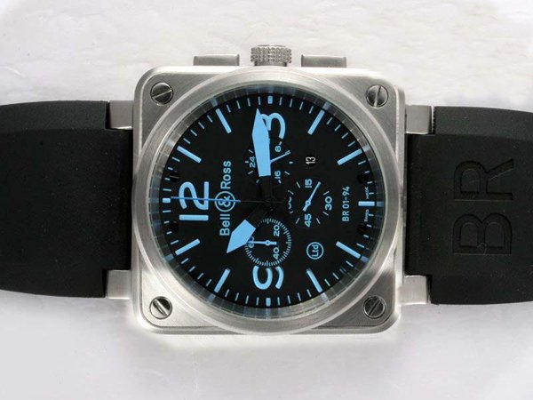 Bell Ross BR01-94 Titanium BR01-94 Titanium Square Quartz Chronograph Watch watches