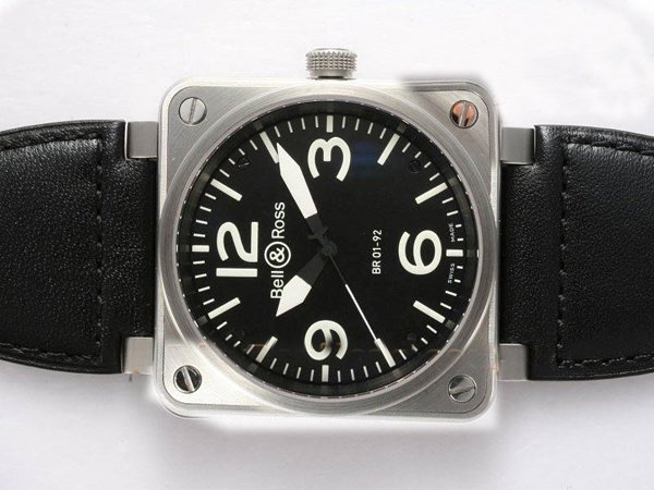 Bell Ross BR01-96 Big Date BR01-96 Black 46x46mm Automatic Midsize Watch watches