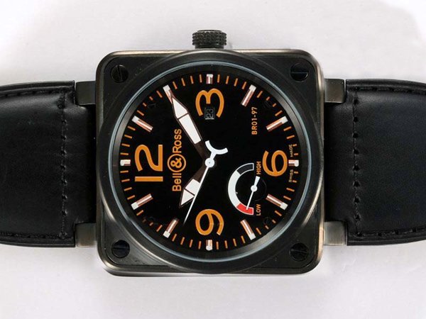 Bell Ross BR01-97 Power Reserve BR01-97 Power Reserve Automatic 46x46mm Black Dial Watch watches