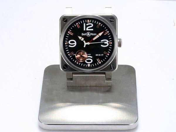 Bell Ross BR01-97 Power Reserve BR01-97 Power Reserve Stainless Steel Case Black Dial Watch watches