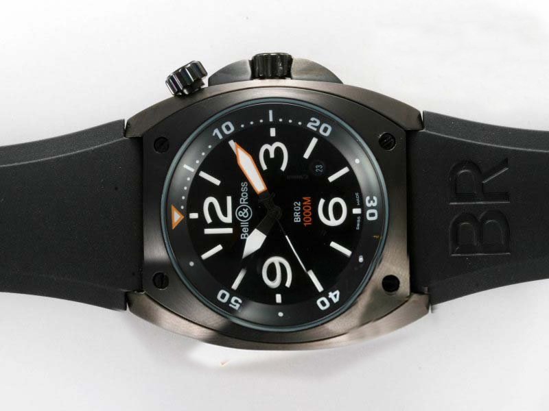 Bell Ross BR02 BR02 Carbon Finish Black Dial Round Automatic Watch watches