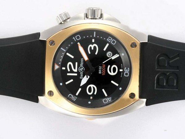 Bell Ross BR02 BR02 Pink Gold Carbon Finish 44mm Automatic Midsize Watch watches