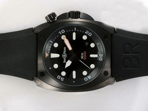Bell Ross BR02 BR02 PRO Dial Carbon Finish PVD Bezel Black Dial Watch watches