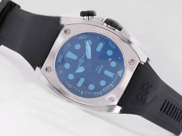 Bell Ross BR02 BR02 PRO Midsize 44mm Black Rubber Strap Watch watches
