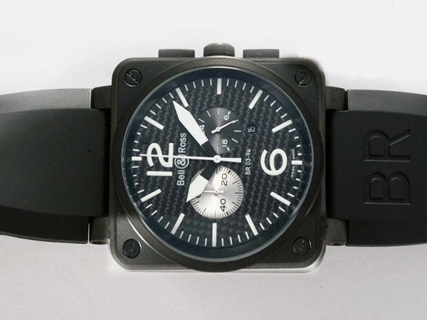 Bell Ross BR03-94 BR 03-94 Black White PVD Case Black Dial Watch watches