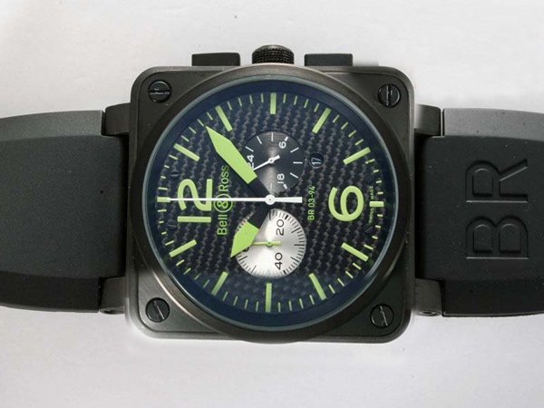 Bell Ross BR03-94 BR 03-94 Carbon Square PVD Case Midsize Watch watches
