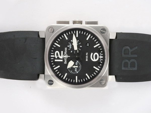Bell Ross BR03-94 BR 03-94 Square Black Dial Quartz Chronograph Watch watches