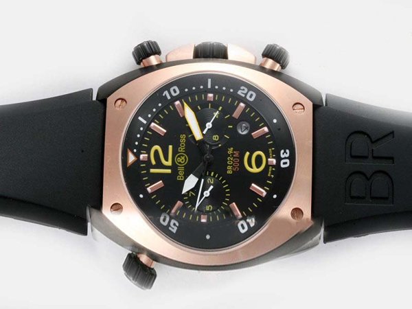 Bell Ross Chronograph BR02-92 Automatic Black Dial 44mm Watch watches