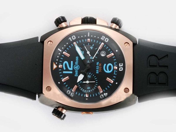 Bell Ross Chronograph BR02-92 Hexagonal Black Dial Automatic Watch watches