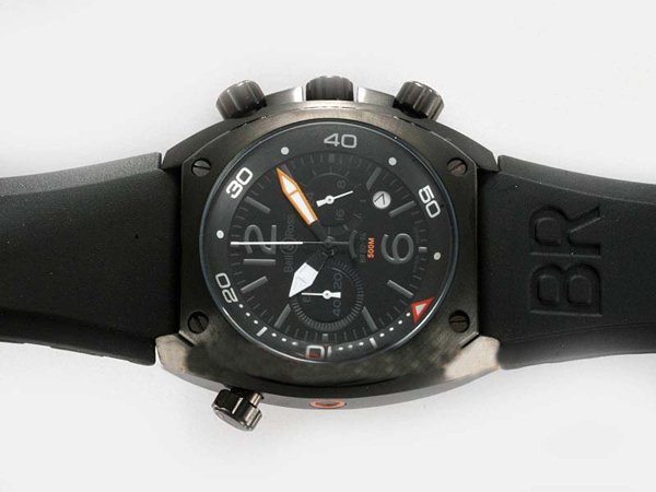 Bell Ross Chronograph BR02-94 Black Dial PVD Case PVD Bezel Watch watches