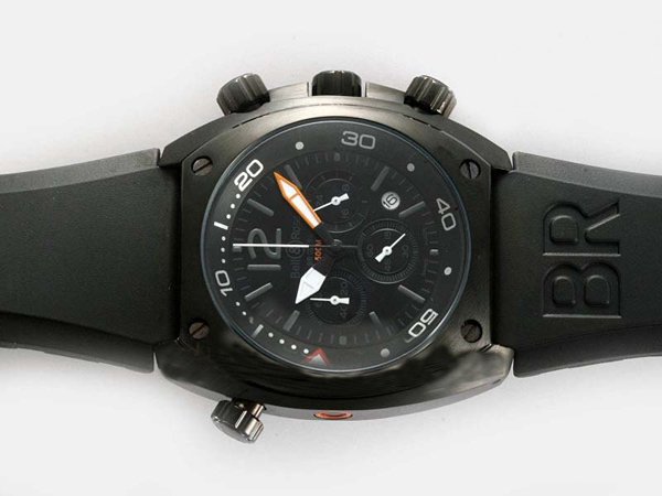 Bell Ross Chronograph BR02-94 Carbon Black Dial 44mm Quartz Chronograph Watch watches
