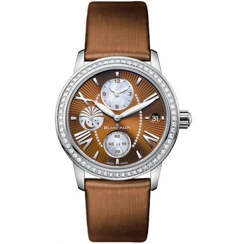 Blancpain Double Time Zone Automatic Brown Dial Ladies Watch 3760-1946A-52B watches
