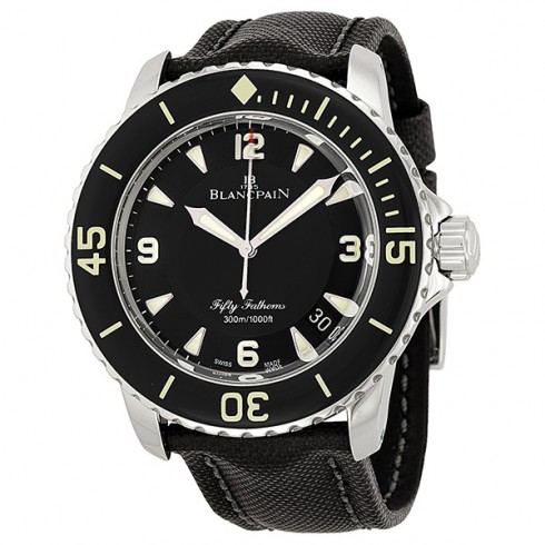 Blancpain Fifty Fathoms Black Dial Stainless Steel Automatic Men's Watch 5015-1130-52 watches