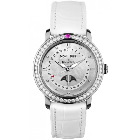 Blancpain Leman Automatic White Mother of Pearl Dial Ladies Watch 3663-4654-55B watches