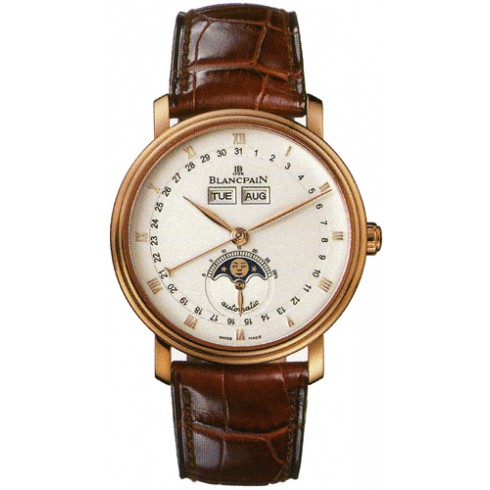 Blancpain Villeret Moonphase Silver Dial 18K Rose Gold Men's Watch 6263-3642A-55 watches