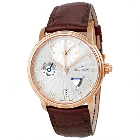 Replica Blancpain Villeret Opaline Dial 18kt Rose Gold Brown Leather Men's Watch 6665-3642-55B Watch