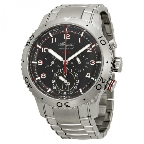 Breguet Chronograph XXII Black Dial Stainless Steel Men's Watch 3880ST/H2/SX0 watches
